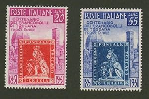Repubblica Italiana. Centenario francobolli di Toscana (Sassone serie 145).