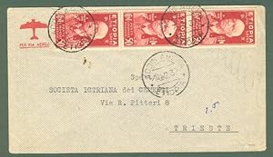 Storia postale Colonie. ETIOPIA. Aerogramma del 29.2.1937 da Addis Abeba per Trieste.
