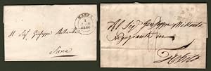 TOSCANA. Due lettere da Massa Marittima del 1844 e 1846.