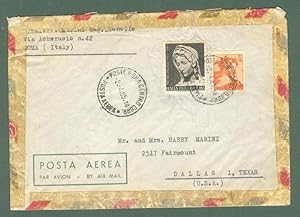 Storia postale Repubblica. AEROGRAMMA del 2.4.1965 per gli U.S.A.