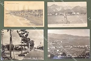MARINA DI CARRARA. 4 cartoline d'epoca viaggiate tra il 1918 e il 1960
