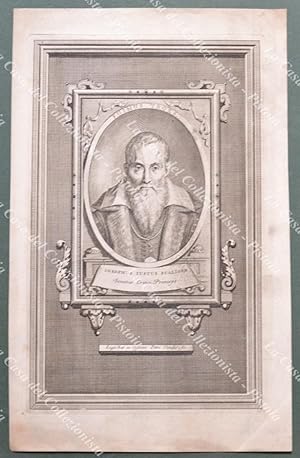 GIUSEPPE GIUSTO SCALIGERO (1540-1609), storico, scrittore e umanista. Acquaforte. Leida,Vander Aa...