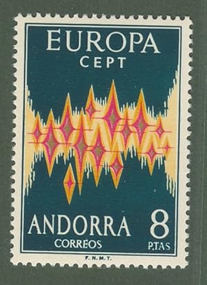 ANDORRA SPAGNOLA. Anno 1972. Europa 1972, valore da 8 pesetas (Unificato 64a).