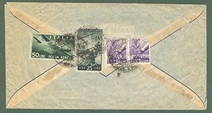 Storia postale. REPUBBICA ITALIANA. Aereogramma del 21 Maggio 1948 da Pescara per gli U.S.A.