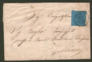 Antichi Stati. SARDEGNA. Lettera del 22 febbraio 1854 da Sales (Alessandria) per Torino.
