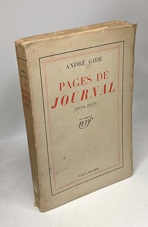 Pages de journal gide 1929-1932