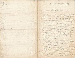 Jean-Baptiste FELLENS lettre autographe à Alexandre Dumas père