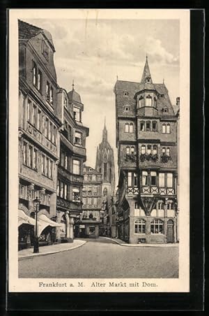 Ansichtskarte Alt-Frankfurt, Alter Markt mit Dom