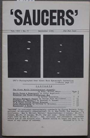 SAUCERS (Flying Saucers International Pub.) Volume-3 #3 September 1955