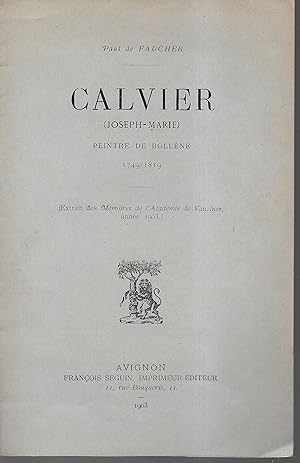 Calvier Joseph-Marie peintre de Bollène 1749-1819