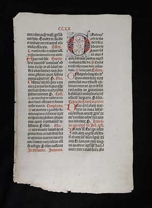 Leaf from Missale Coloniense 1487 CCLX