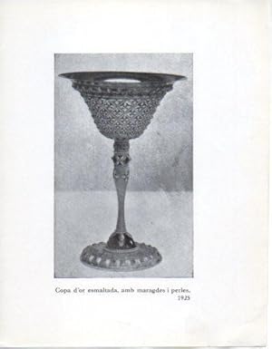 LAMINA V40308: Jaume Mercade, Copa d´or esmaltada amb maragdes i perles 1925