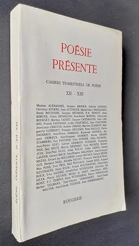 Poésie présente. Cahiers trimestriels de poésie. N°XII-XIII, octobre 1974.