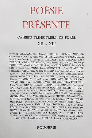 Poésie présente. Cahiers trimestriels de poésie. N°XII-XIII, octobre 1974.