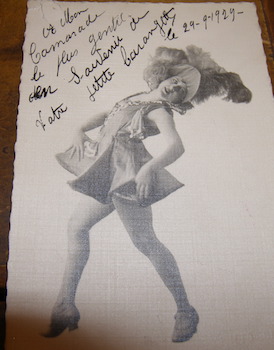 Black & White Postcard with signed dedication to Henri Rellys.