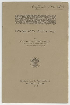 [Offprint]: Folk-Songs of the American Negro