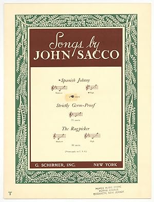 [Sheet music]: Spanish Johnny (Songs by John Sacco)