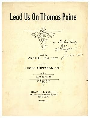 [Sheet music]: Lead Us On Thomas Paine