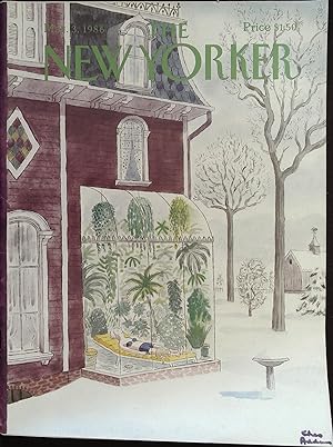The New Yorker March 3, 1986 Charles Addams Cover, Complete Magazine