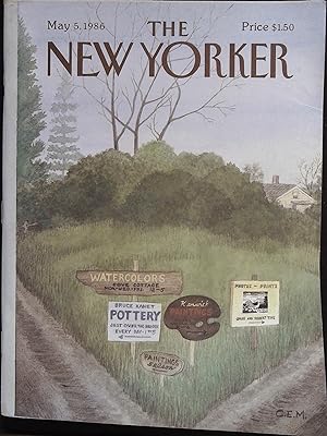 The New Yorker May 5, 1986 Charles Martin Cover, Complete Magazine