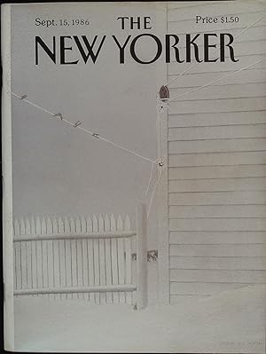 The New Yorker September 15, 1986 Gretchen Dow Simpson Cover, Complete Magazine