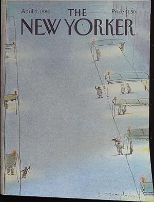 The New Yorker April 7, 1986 Eugene Mihaesco Cover, Complete Magazine