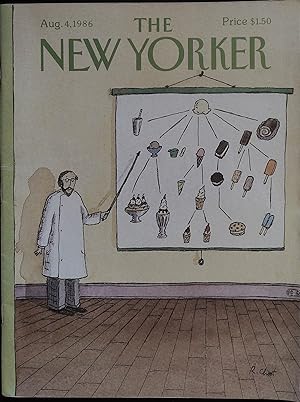 The New Yorker August 4, 1986 Roz Chast Cover, Complete Magazine