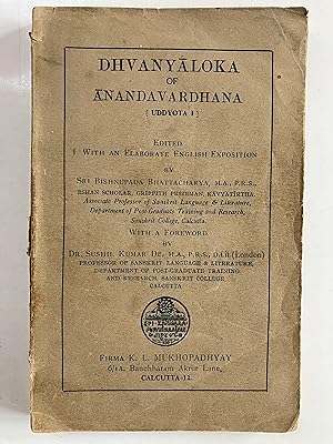 Dhvanyaloka of Anandavardhana [Uddyota 1]