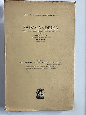 Padacandrika : a commentary on the Namalinganusanam of Amara