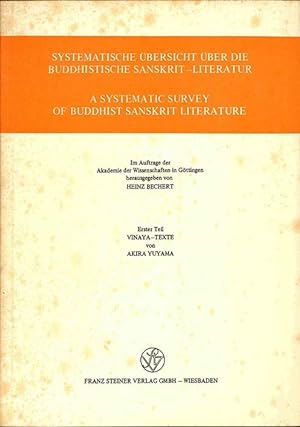 Systematische Übersicht über die buddhistische Sanskrit-Literatur =: A systematic survey of Buddh...