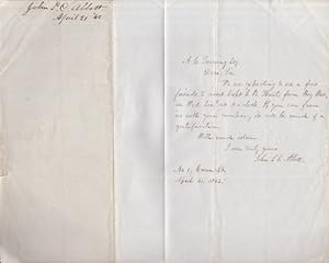Civil War era signed letter from John S. C. Abbott (1805-1877) American Clergyman and Author