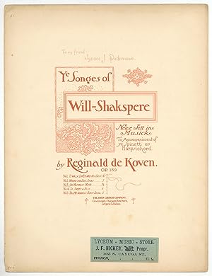 [Sheet music]: Oh Mistress Mine, Where Are You Roaming: From Twelfth Night - Op. 159 (Ye Songes o...