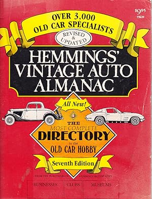 Hemmings' Vintage Auto Almanac (Hemmings' Collector Car Almanac) 7th ed 1980