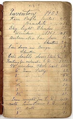 1903-1906 Urban Firefighter or Building Manager's Inventory Record