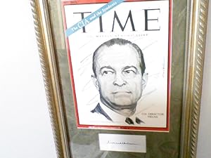 Richard Helms Signed framed TIME Cover Feb , 24 1967