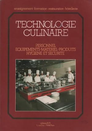Technologie culinaire - Michel Maincent-Morel