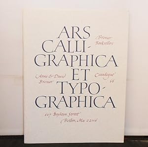 Bromer Booksellers - Catalogue 66, Ars Calligraphica et Typographica (The Art of Calligraphy and ...