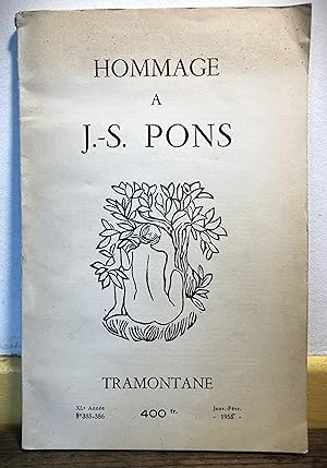 Tramontane n°385-386, janvier-février 1956 - Hommage à J.-S. Pons.