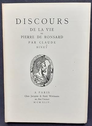 Discours de la vie de Pierre de Ronsard.