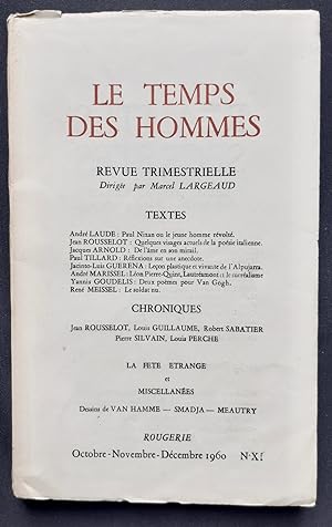 Le Temps des hommes - Revue trimestrielle : octobre-décembre 1960, N°XI -