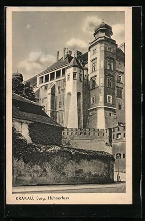 Ansichtskarte Krakau-Krakow, Burg Hühnerfuss, Aussenansicht