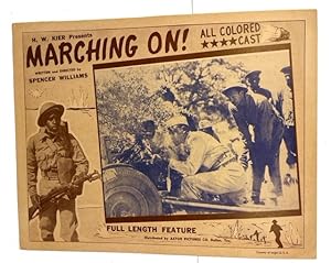 Lobby Card for Marching On, 1 1943 film which had an African American cast and was written and di...