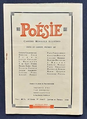 Poésie - Cahiers mensuels illustrés - Janvier-février 1939 -