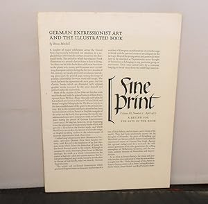 Fine Print A Review for the Arts of the Book Volume III Number 2 April 1977