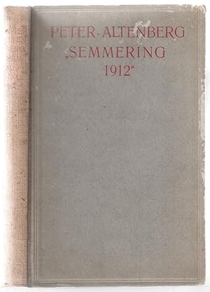 "Semmering 1912". Fünfte und sechste vermehrte Auflage