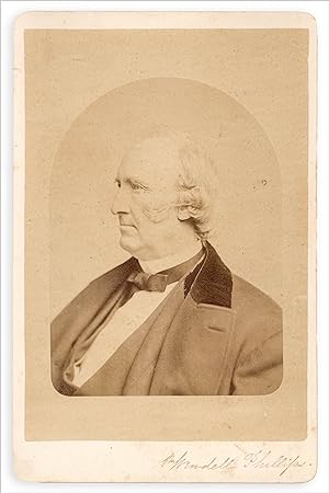Cabinet card photograph of Wendell Phillips, abolitionist and social reformer