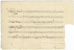 Autograph musical manuscript containing unidentified sketches