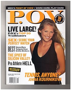 P.O.V. Magazine - October,1999. Anna Kournikova Cover. Work Hard, Play Hard Issue
