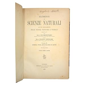 Mantovani & Cintolesi - Elementi di Scienze Naturali - Vol II 1897