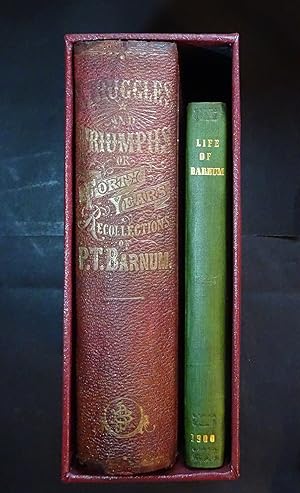 P T Barnum autobiographies - set of two in custom case